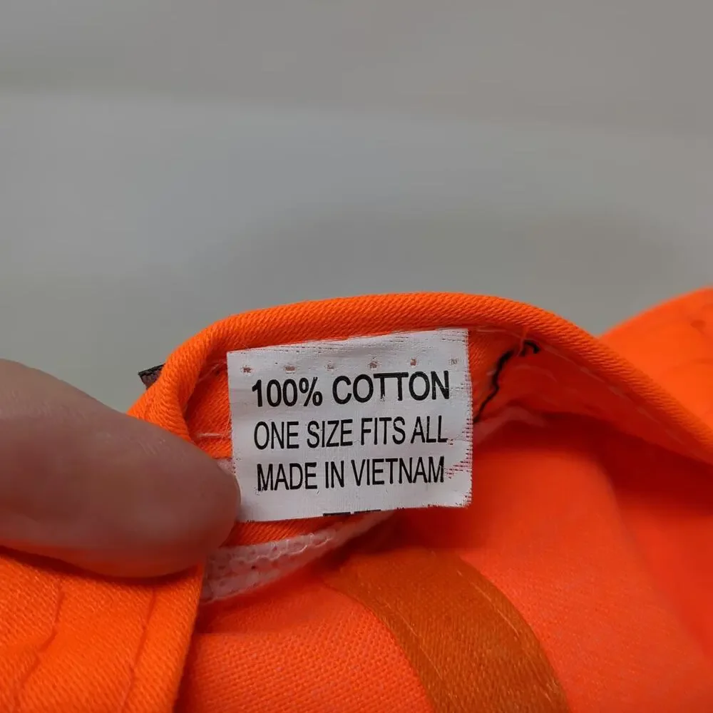 Buck's Bags Baseball Cap Orange One Size Pheasant Upland Vest Strapback Hat